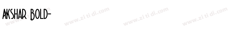 Akshar Bold字体转换
